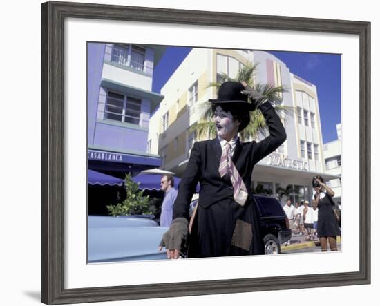 Art Deco Weekend on Ocean Drive, South Beach, Miami, Florida, USA-Robin Hill-Framed Photographic Print