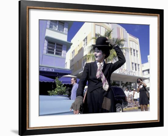 Art Deco Weekend on Ocean Drive, South Beach, Miami, Florida, USA-Robin Hill-Framed Photographic Print