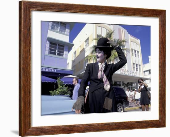 Art Deco Weekend on Ocean Drive, South Beach, Miami, Florida, USA-Robin Hill-Framed Photographic Print