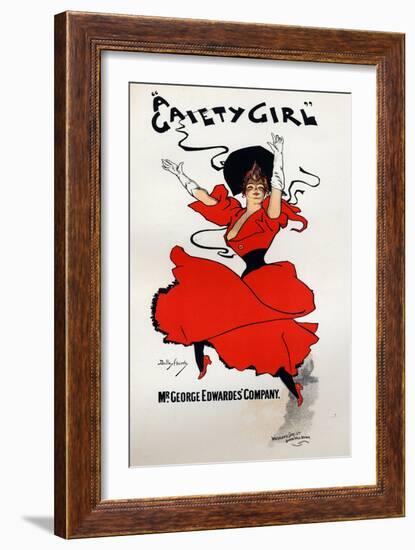 Art. Entertainment. A Gaiety Girl, Operetta by Owen Halls and Sidney Jones. Poster by Dudley Hardy,-Dudley Hardy-Framed Giclee Print