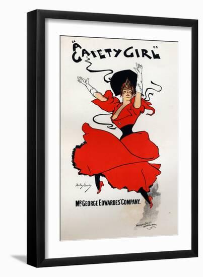 Art. Entertainment. A Gaiety Girl, Operetta by Owen Halls and Sidney Jones. Poster by Dudley Hardy,-Dudley Hardy-Framed Giclee Print