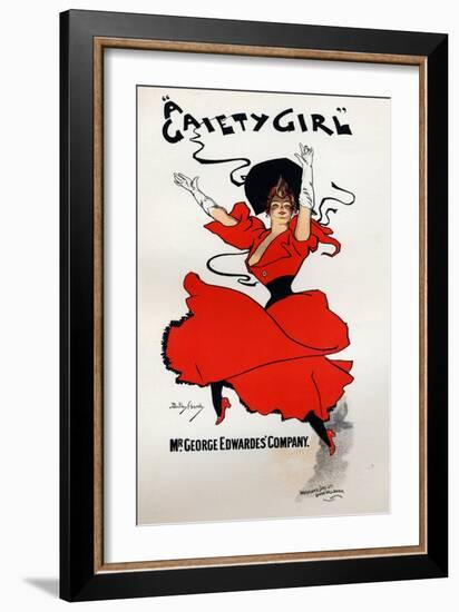 Art. Entertainment. A Gaiety Girl, Operetta by Owen Halls and Sidney Jones. Poster by Dudley Hardy,-Dudley Hardy-Framed Giclee Print