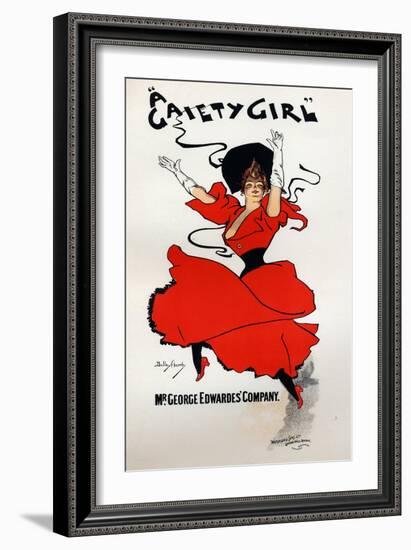 Art. Entertainment. A Gaiety Girl, Operetta by Owen Halls and Sidney Jones. Poster by Dudley Hardy,-Dudley Hardy-Framed Giclee Print