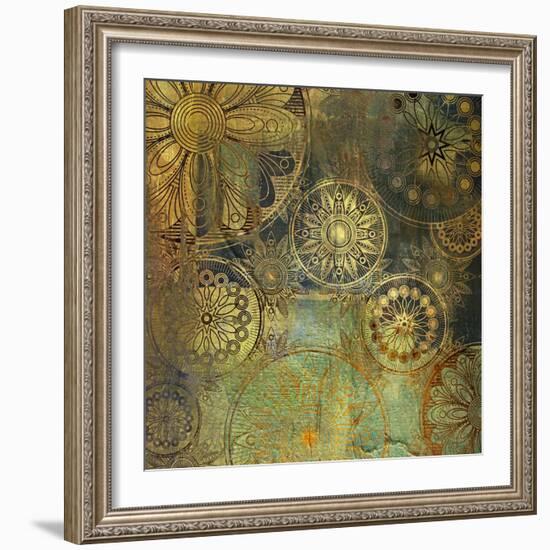 Art Floral Grunge Background Pattern. To See Similar, Please Visit My Portfolio-Irina QQQ-Framed Art Print