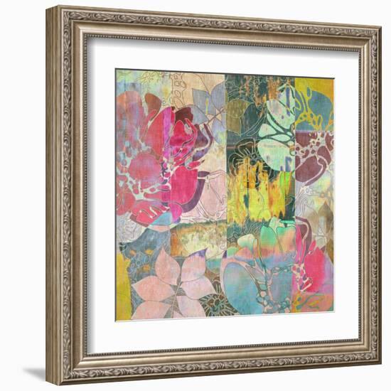 Art Floral Grunge Background Pattern-Irina QQQ-Framed Art Print