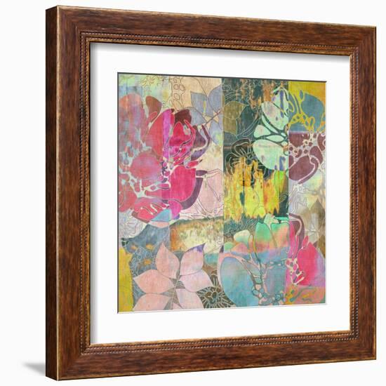 Art Floral Grunge Background Pattern-Irina QQQ-Framed Art Print