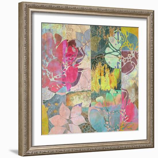 Art Floral Grunge Background Pattern-Irina QQQ-Framed Art Print