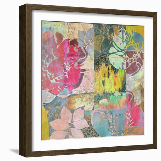 Art Floral Grunge Background Pattern-Irina QQQ-Framed Art Print