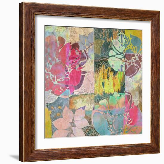 Art Floral Grunge Background Pattern-Irina QQQ-Framed Art Print