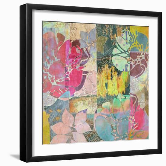 Art Floral Grunge Background Pattern-Irina QQQ-Framed Art Print