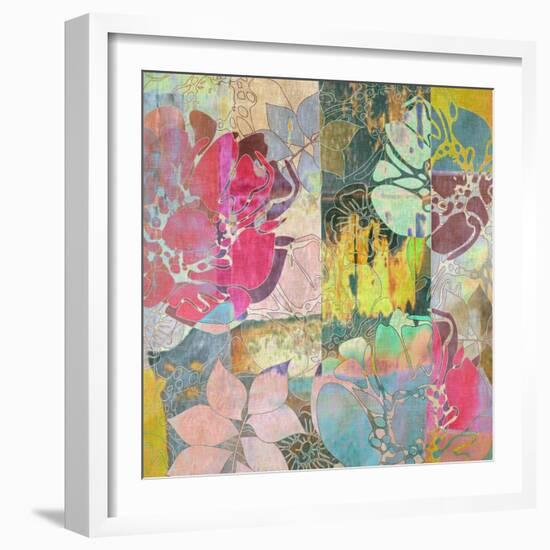 Art Floral Grunge Background Pattern-Irina QQQ-Framed Art Print