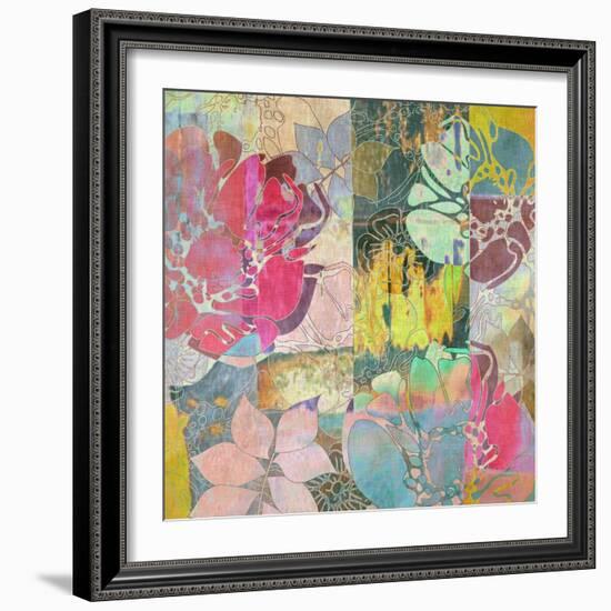 Art Floral Grunge Background Pattern-Irina QQQ-Framed Art Print