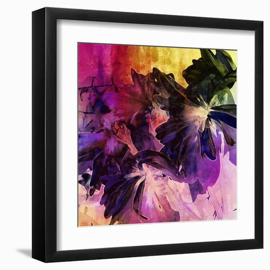 Art Floral Vintage Background with Asters-Irina QQQ-Framed Art Print