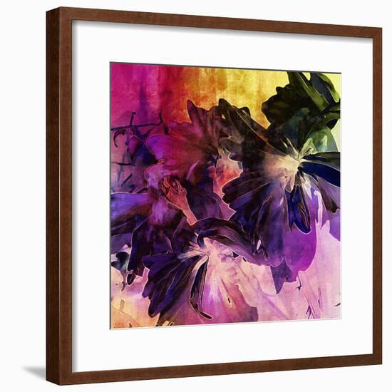 Art Floral Vintage Background with Asters-Irina QQQ-Framed Premium Giclee Print