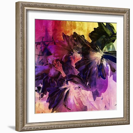 Art Floral Vintage Background with Asters-Irina QQQ-Framed Art Print