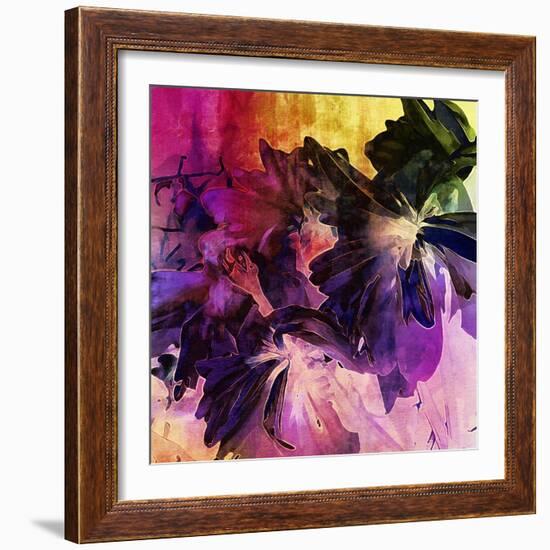 Art Floral Vintage Background with Asters-Irina QQQ-Framed Art Print