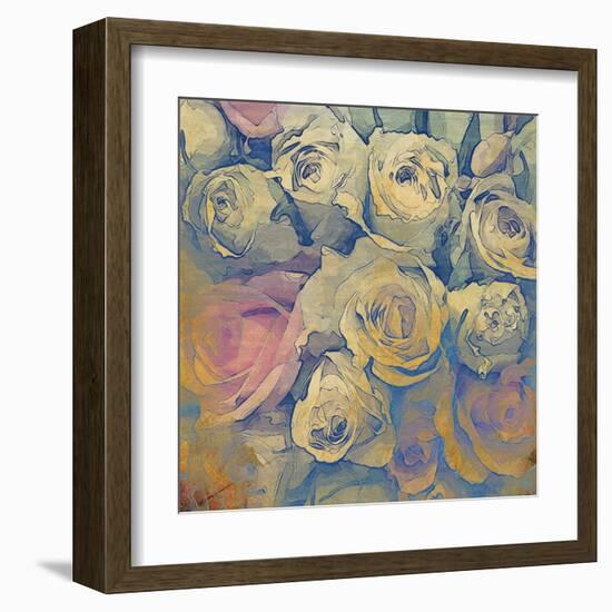 Art Floral Vintage Colorful Background. To See Similar, Please Visit My Portfolio-Irina QQQ-Framed Art Print