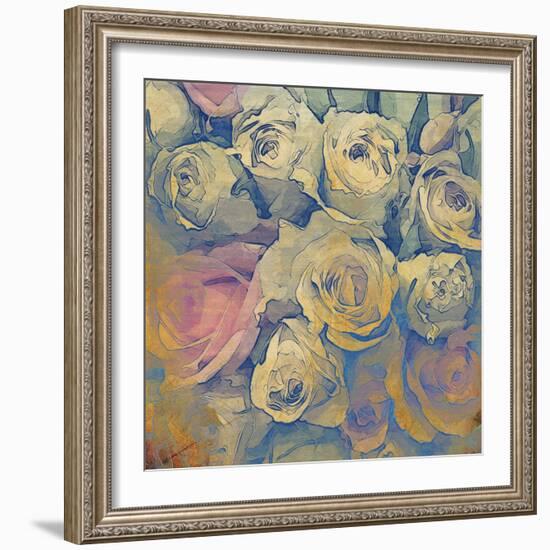 Art Floral Vintage Colorful Background. To See Similar, Please Visit My Portfolio-Irina QQQ-Framed Art Print