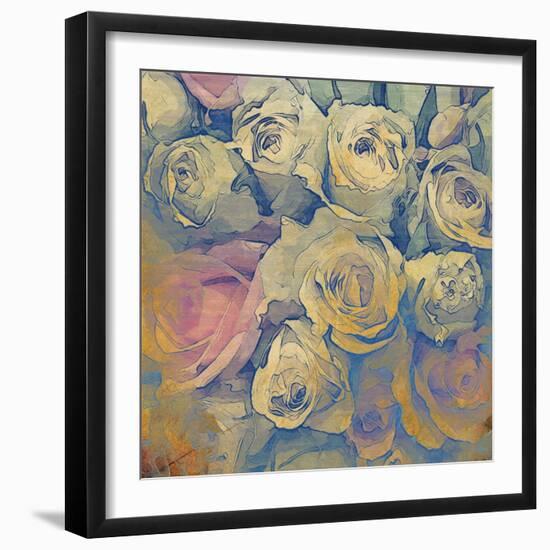 Art Floral Vintage Colorful Background. To See Similar, Please Visit My Portfolio-Irina QQQ-Framed Art Print