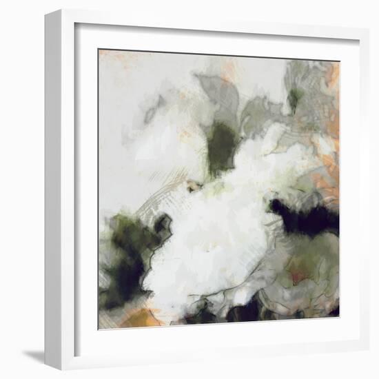 Art Floral Vintage Light Sepia Blurred Background with White Roses and Peonies-Irina QQQ-Framed Art Print