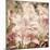 Art Floral Vintage Sepia Background with Light Pink Lilies-Irina QQQ-Mounted Art Print