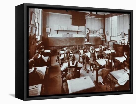 Art Lesson, Fulham County Secondary School, London, 1908-null-Framed Premier Image Canvas