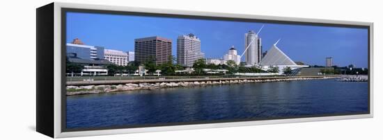 Art Museum at the Waterfront, Milwaukee Art Museum, Lake Michigan, Milwaukee, Wisconsin, USA-null-Framed Premier Image Canvas