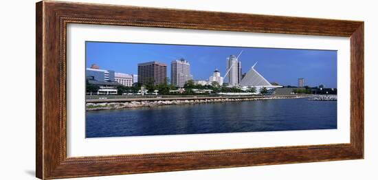 Art Museum at the Waterfront, Milwaukee Art Museum, Lake Michigan, Milwaukee, Wisconsin, USA-null-Framed Photographic Print