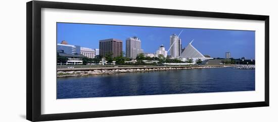 Art Museum at the Waterfront, Milwaukee Art Museum, Lake Michigan, Milwaukee, Wisconsin, USA-null-Framed Photographic Print