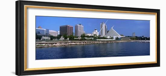 Art Museum at the Waterfront, Milwaukee Art Museum, Lake Michigan, Milwaukee, Wisconsin, USA-null-Framed Photographic Print