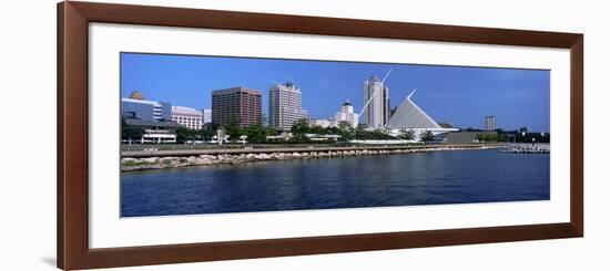 Art Museum at the Waterfront, Milwaukee Art Museum, Lake Michigan, Milwaukee, Wisconsin, USA-null-Framed Photographic Print