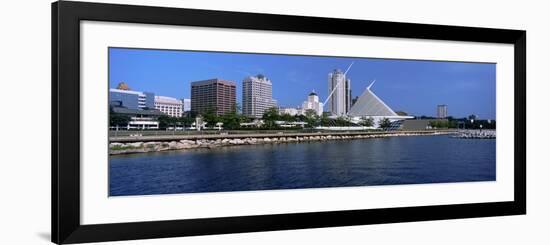 Art Museum at the Waterfront, Milwaukee Art Museum, Lake Michigan, Milwaukee, Wisconsin, USA-null-Framed Photographic Print