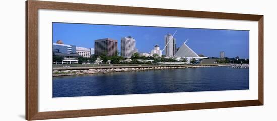 Art Museum at the Waterfront, Milwaukee Art Museum, Lake Michigan, Milwaukee, Wisconsin, USA-null-Framed Photographic Print