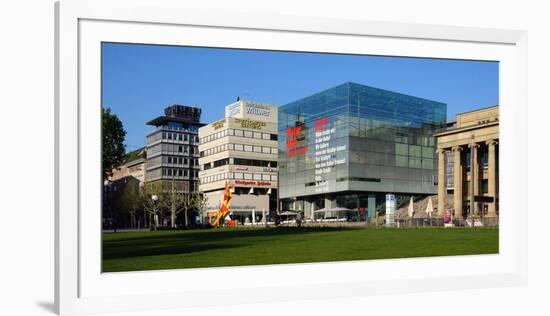 Art Museum on Palace Square in Stuttgart, Baden-Wurttemberg, Germany, Europe-Hans-Peter Merten-Framed Premium Photographic Print