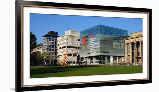 Art Museum on Palace Square in Stuttgart, Baden-Wurttemberg, Germany, Europe-Hans-Peter Merten-Framed Premium Photographic Print