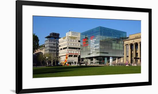 Art Museum on Palace Square in Stuttgart, Baden-Wurttemberg, Germany, Europe-Hans-Peter Merten-Framed Premium Photographic Print