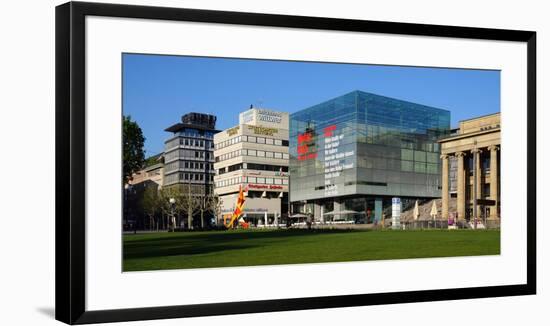 Art Museum on Palace Square in Stuttgart, Baden-Wurttemberg, Germany, Europe-Hans-Peter Merten-Framed Premium Photographic Print