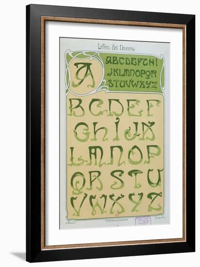 Art Nouveau Alphabet. 1903-E. Mulier-Framed Giclee Print