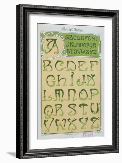 Art Nouveau Alphabet. 1903-E. Mulier-Framed Giclee Print