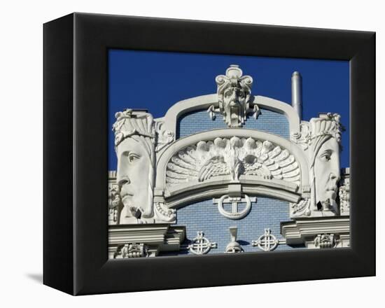 Art Nouveau Architecture, 10B Elizabetes Iela, Designed by Mikhail Eisenstein, Riga, Latvia-Gary Cook-Framed Premier Image Canvas