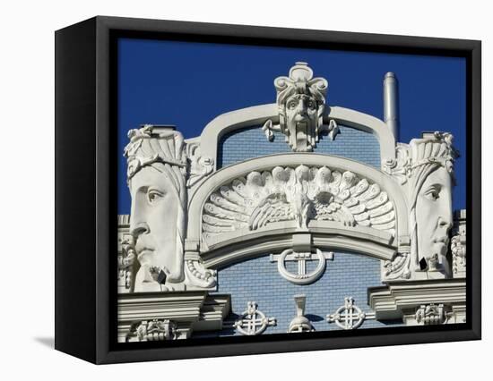 Art Nouveau Architecture, 10B Elizabetes Iela, Designed by Mikhail Eisenstein, Riga, Latvia-Gary Cook-Framed Premier Image Canvas