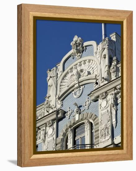 Art Nouveau Architecture, 10B Elizabetes Iela, Designed by Mikhail Eisenstein, Riga, Latvia-Gary Cook-Framed Premier Image Canvas