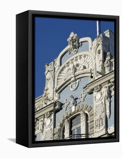 Art Nouveau Architecture, 10B Elizabetes Iela, Designed by Mikhail Eisenstein, Riga, Latvia-Gary Cook-Framed Premier Image Canvas