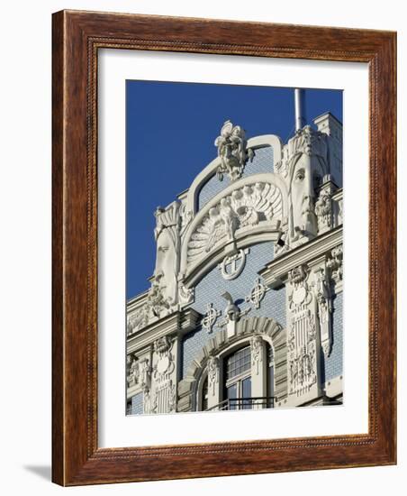 Art Nouveau Architecture, 10B Elizabetes Iela, Designed by Mikhail Eisenstein, Riga, Latvia-Gary Cook-Framed Photographic Print