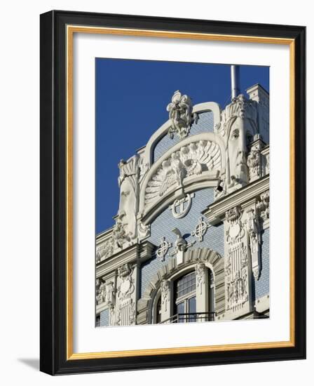 Art Nouveau Architecture, 10B Elizabetes Iela, Designed by Mikhail Eisenstein, Riga, Latvia-Gary Cook-Framed Photographic Print