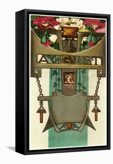 Art Nouveau August, Virgo-Found Image Press-Framed Premier Image Canvas