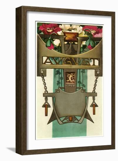 Art Nouveau August, Virgo-Found Image Press-Framed Giclee Print