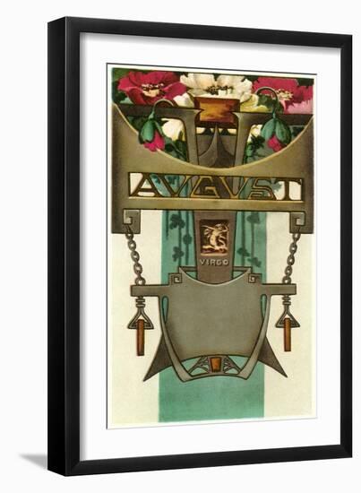 Art Nouveau August, Virgo-Found Image Press-Framed Giclee Print