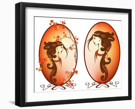 Art Nouveau Autumn-Cattallina-Framed Art Print