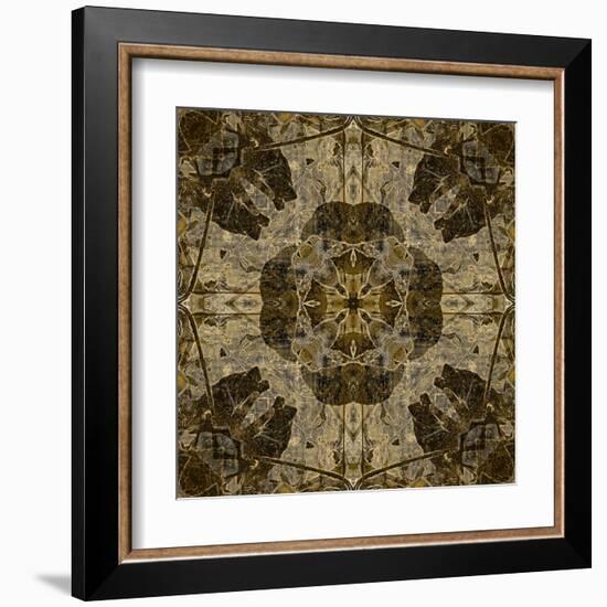 Art Nouveau Colorful Ornamental Vintage Pattern in Brown Color-Irina QQQ-Framed Art Print